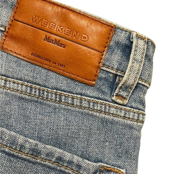 MaxMara Weekend high rise light wash cropped cigarette jean size 12 - Picture 5 of 8